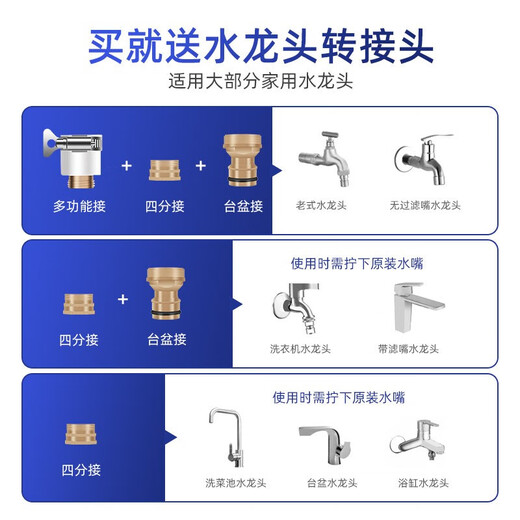 Giant wood car wash high-pressure spray gun household telescopic water hose tap water spray gun powerful pressurized yard pouring car wash artifact 22-meter telescopic pipe car wash high-pressure water gun
