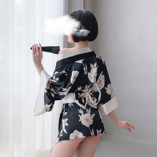 High-End sexy Kimono Pyjamas Sexy Unterwäsche Frauen extremer Verführungsuniform-Set Japaner Stil Walnuss Open-End-Freie können außerhalb Paare getragen werden, um Sex zu stimulieren, und Ekstase-Büro kann eingesetzt werden.