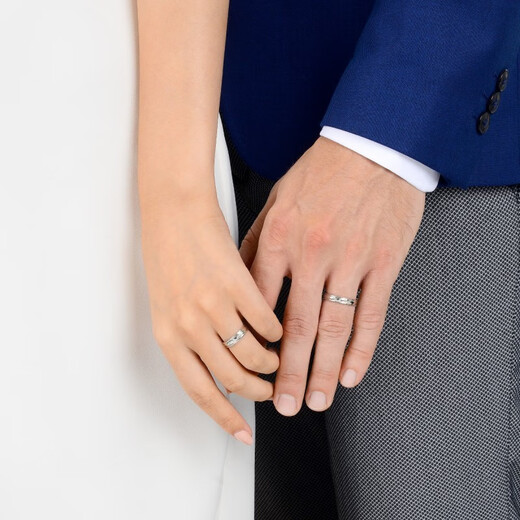 Chow Sang Sang Pt950 Platinum V&A Museum Diamond Ring Platinum Couple Ring 50719R Pricing 10 Circles