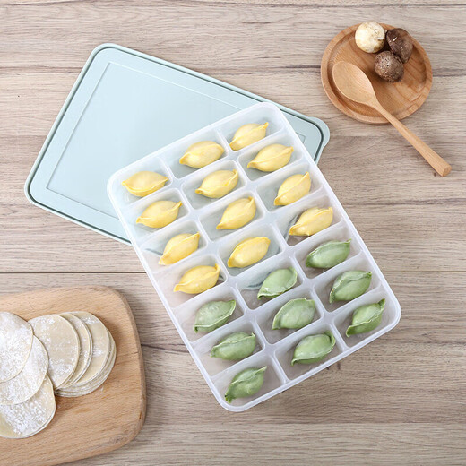 LOCK&LOCK frozen dumpling box set plastic crisper refrigerator refrigerated wontons 21 compartments * 2 storage boxes