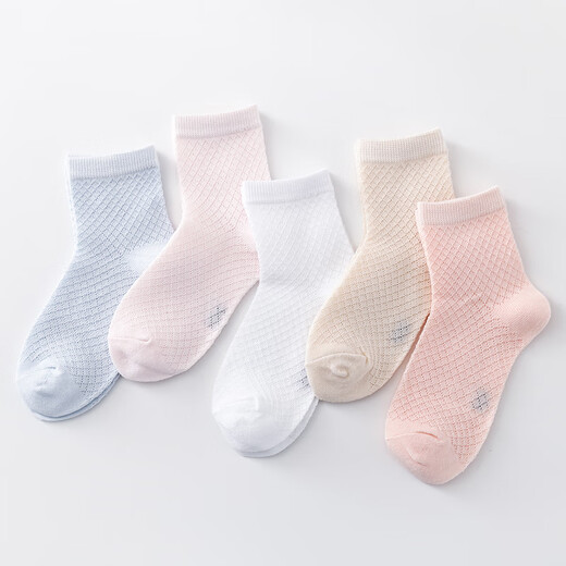 Niños de ratón de ratón de seis dedos Primavera y verano niños delgados calcetines de algodón de verano Calcetines de malla medio de tubo medio