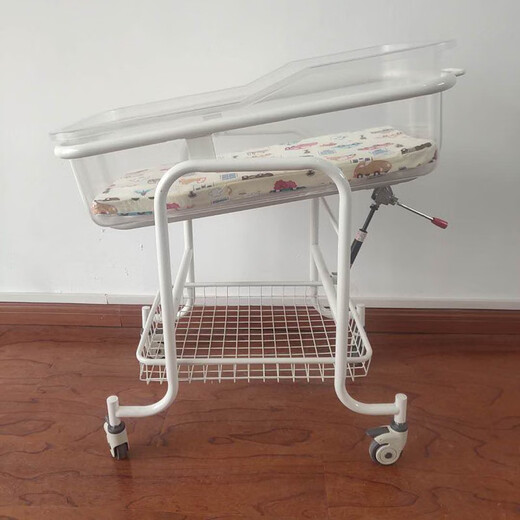 BROTISH Confinement Center Club Crib Hospital Newborn Multifunctional Stainless Steel Removable Anti-Spill Milk Baby Stroller Luxurious White + Mattress + Mosquito Net + Fully Transparent Basin