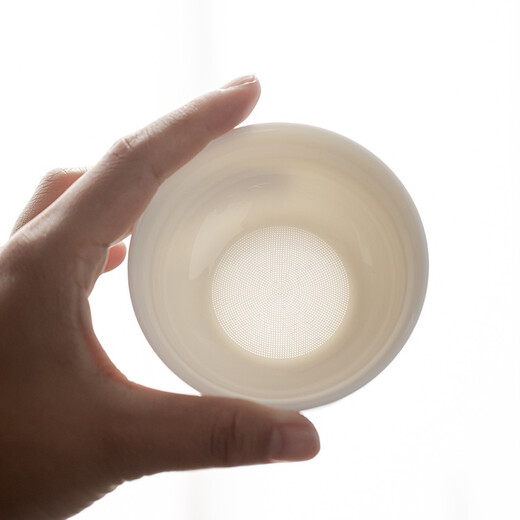 SUSHI CERAMICS tea drain mutton fat jade all-white porcelain one-piece tea strainer creative tea separator tea set accessories J0425