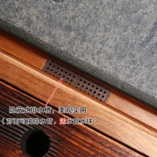 鸿冠 整套紫砂陶瓷功夫茶具套装茶盘自动电磁炉茶台茶海茶道家用办公 14款：火烧柏木+一往情深=698