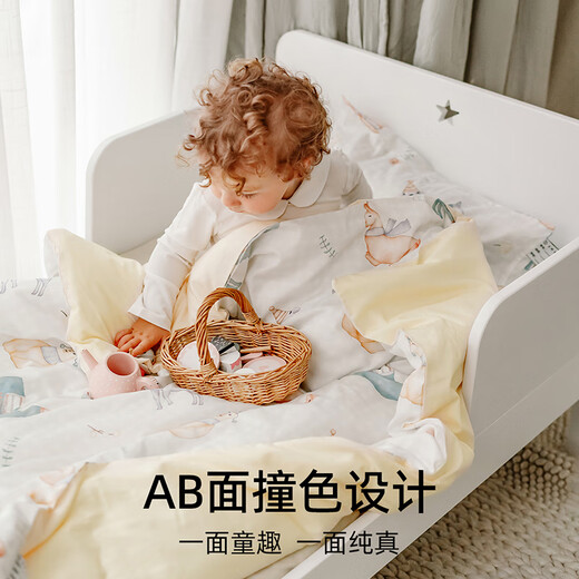 Manxi (Emxee) Kindergärtner Quilt dreiteils Set Pure Cotton Baby Kinderbettwäsche sechs oder siebenköpfig Einhorn-geheime Wörter siebenköpfig Set