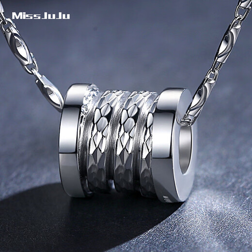 Miss JuJu Pt950 platinum pendant spring transfer bead pendant platinum pendant for men and women couple small waist car flower pendant round hole 5.8-6.0g + delivery leather rope