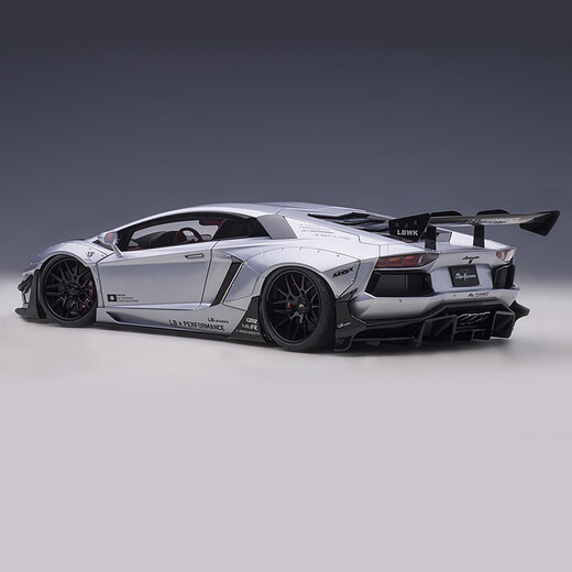 Autoart 1:18 Lamborghini Aventador SVJ Sportwagen Model Car Collection 79181 Silberschwarz Cover Wide Body