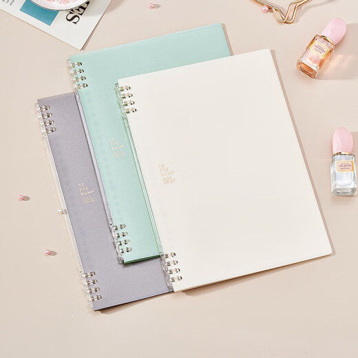 King Jim B5 Loose Leaf Book Office Office de negocios Notepad Notepad Notebook Bobina Diario Libro Pearl Beige 9855Tte-GSR