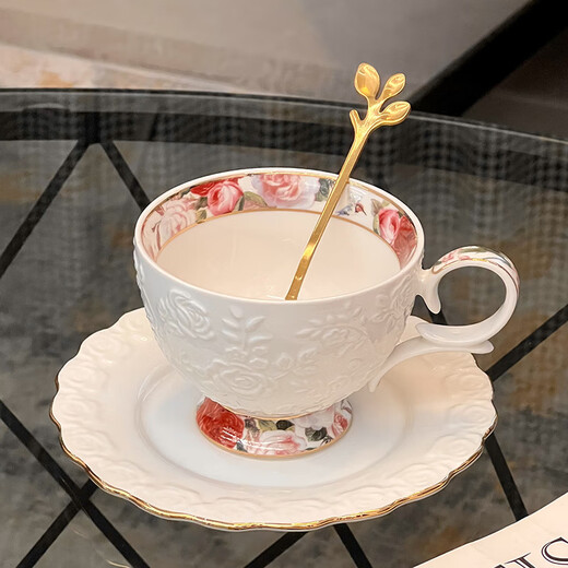 QIPAI high-end tea set set for moving into a new home, wedding gift, complete tea set for home hospitality, ceramic teapot, teacup, high-end tea set, 15-piece set, 847 gift box