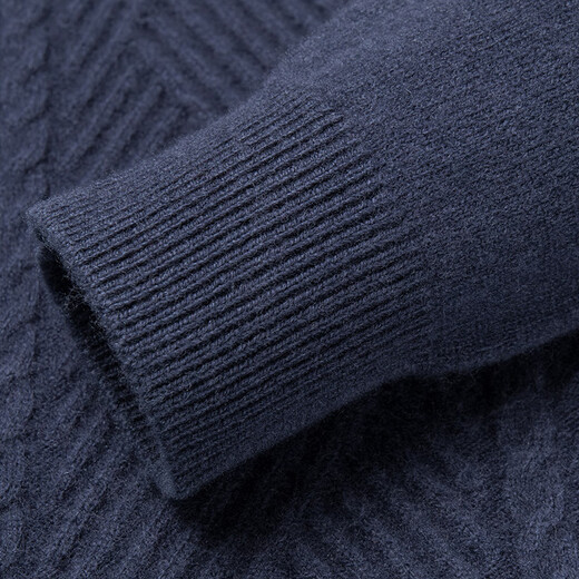 Wirpta high-end brand half turtleneck cardigan for men autumn and winter new thickened warm jacquard bottoming knitted sweater for men Baileka (gift box) XL 175 (suitable for 140-160 Jin Jin equals 0.5 kg)