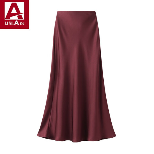 Lislave drapierte Essigsäure-Satin-Rock für Frauen 2025 Sommer neu