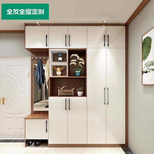 Quanyou (QUANU) Quanyou whole house customization package overall customized wardrobe bedroom cloakroom living room study storage 22 package specific plan please contact customer service