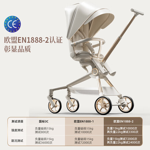 DELAMA Q2 baby stroller, high view stroller, can sit and lie down, reversible, lightweight folding baby stroller Q2 Maillard PLUS (larger wheel version)