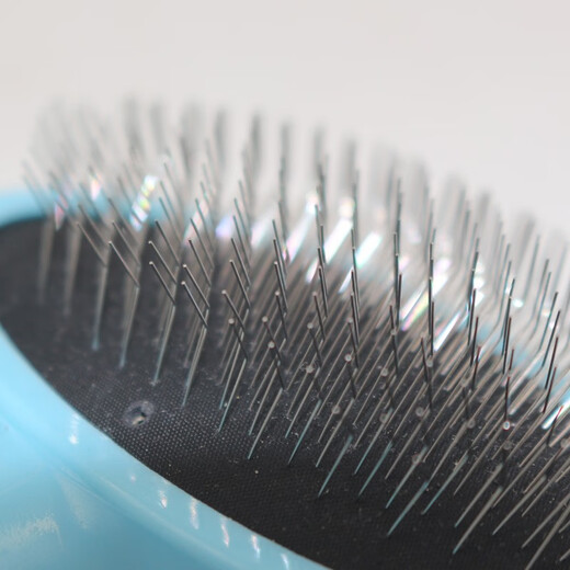 Dele soft bottom wire comb Teddy Bichon Pomeranian Ragdoll cat hair styling fluffy dog and cat comb light blue