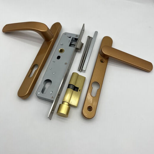 Puente roto 8525/9230 Puerta de pantalla Double Aluminio Aloy Black White Gold Silver COMPLETO SET MANDILLA DE CLACA DE PUERTA ALTA Y BAJA 8520 Punto único 60 mm-80 mm con llave