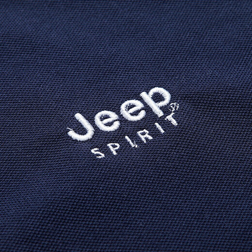 吉普（JEEP）休闲短袖t恤男商务简约纯色polo翻领体恤衫薄款棉质半袖1283 1283黑色 XL