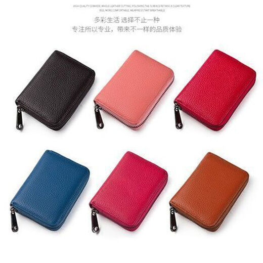 NEUE High-End-Kuhläppchen-Leder Textur für Männerkartenbeutel für kleine ultradünne antimagnetische Bankkarte Clip ID-Kartenkartentasche Schwarze 20 Kartenpositionen + 2 Spiegelfensterpositionen