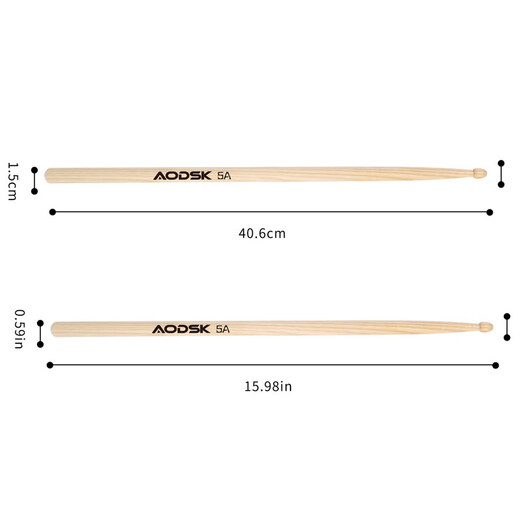 AODSK AD-15M drum stick drumstick 5A California maple dumb drum hammer electronic drum jazz drum drum hammer pair