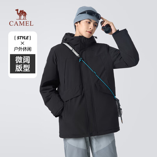 骆驼（CAMEL）男装羽绒服工装外套城市轻户外秋冬防泼水防风面包服M34CAKI687