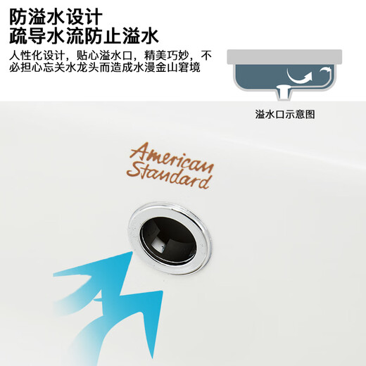 American standard bathroom ceramic basin single-hole table wash basin bathroom wall-mounted sink square semi-hanging basin F550