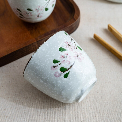 Fully suitable Japanese tea set hand-painted cherry blossom ceramic kettle teapot kung fu tea one pot five cups housewarming gift set