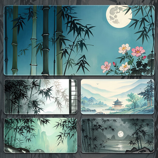 Drei-Farben-Katzen-Maus-Pad großgröße National Style Mountain Water E-Sports-Spiel Ancient Style Keyboard Pad Customized Computer Office Desk Pad Chinesische Schreibtischpolster Dicked Non-Slip Student Sortion Home Matte 12043 Mountain Pavilion 100 cm x 50 cm x 5 mm