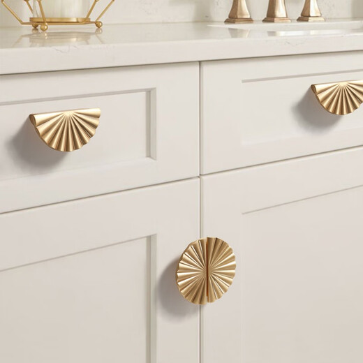 
XMSJ modern simple round cabinet wardrobe thickened handle drawer cabinet door gold hardware door handle brushed gold 6227-single hole