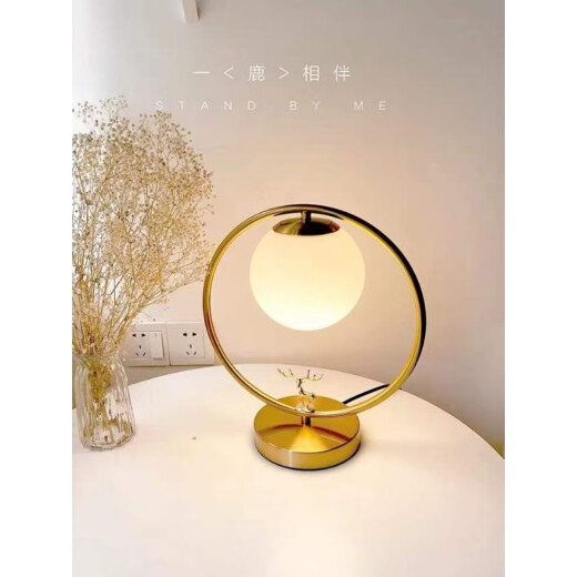 Qilang Lighting Table Lamp Bedroom Nordic Modern Simple Decoration Wedding Birthday Gift Glass Ball Starry Gypsophila One-button Switch