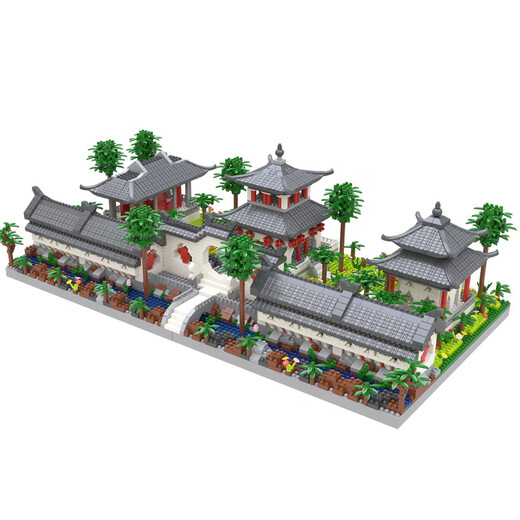 Jihui Suzhou Garden Three-in-One Building Block Assembly is very difficult to assemble, incompatible with Lego Adult Boys and Girls Toys Suzhou Garden Garden Heart 3888 Granules + Acrylic Cover