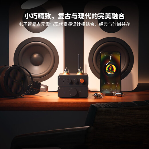 FOSI AUDIO FosiAudio GR40 amplifier preamplifier audio decoder fever-grade desktop Bluetooth decoding and headphone amplifier all-in-one machine GR40+V3-48V5A+RCA cable 0.3m