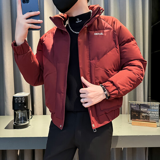 杰逊斯羽绒棉服男冬季潮牌加厚短款棉衣外套2024新款潮流痞帅保暖棉袄子 6625黑色 XL （125-140斤）