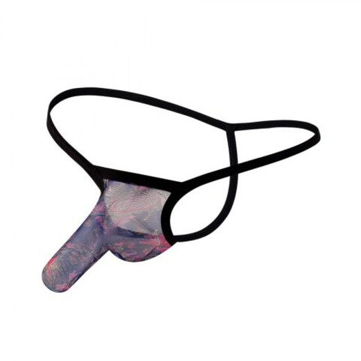 Sexy underwear for men, smooth and soft mesh, separated perspective, men's sexy sexy thong, T-string underwear, sexy underwear, alternative sexy SM, purple red, European size