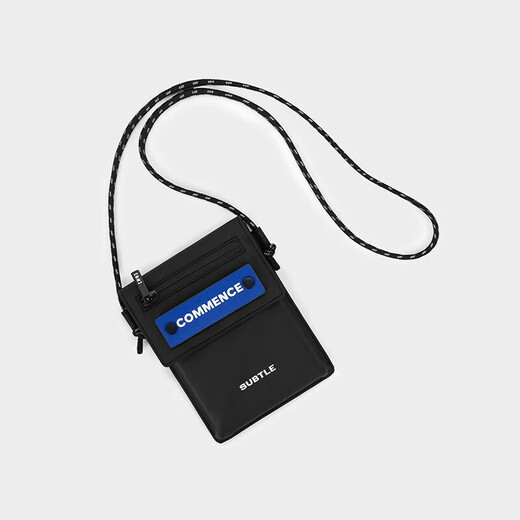 Subtle mobile phone bag for men and women crossbody bag fashion sports shoulder bag casual waist bag coin purse Black black