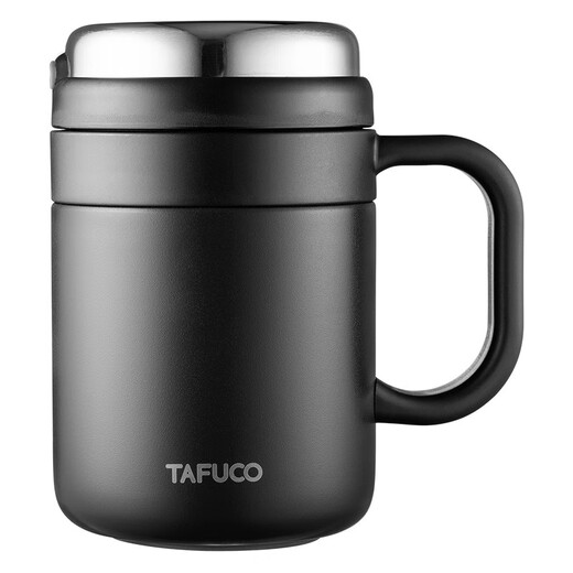 泰福高（TAFUCO）保温杯男女士大容量水杯不锈钢办公商务杯茶水分离杯商务礼品 【316不锈钢】T6172骑士黑500ml