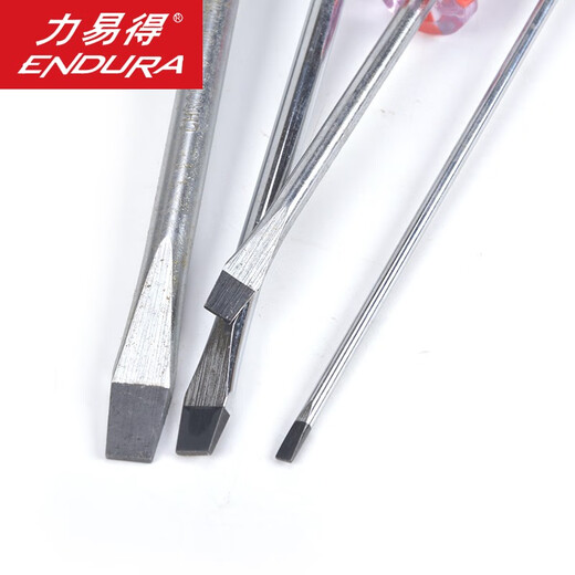 力易得（ENDURA）彩条螺丝刀十字一字螺丝批刀头部带磁性家用起子改锥组套 十字6x38mm E6232