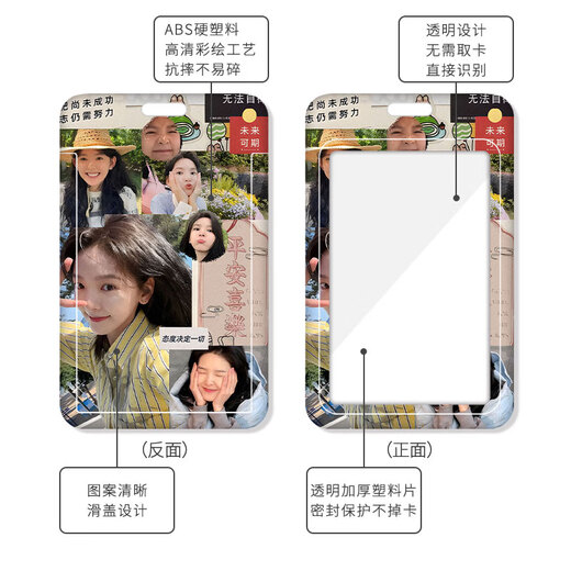 章若楠卡套饭卡校园卡公交卡学生水卡证件工作证工牌证件套校牌钥匙扣带挂绳挂脖工作牌工卡胸牌明星周边同款 (单卡套)KA9277