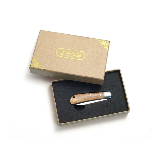 Sanben Sakura fruit knife folding knife household paring knife dormitory knife peeling knife women's portable fruit knife carry-on folding fruit knife olive wood handle