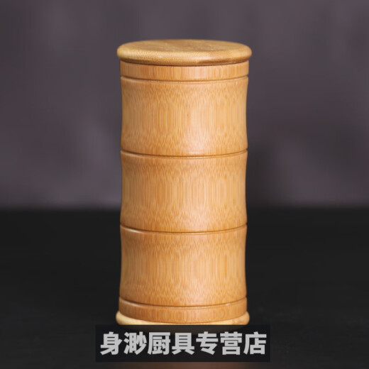 Nanzhou Baiquan tea jar portable small business trip portable tea jar bamboo tea jar bamboo tube jar bamboo tea tube bamboo four beauties 8-9 cm * 18 cm shallow