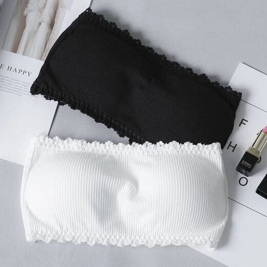 Jeff Han strapless underwear women's push-up non-slip tube top wrap bra female students Korean style junior high school bra no steel rims strapless Yahei one size