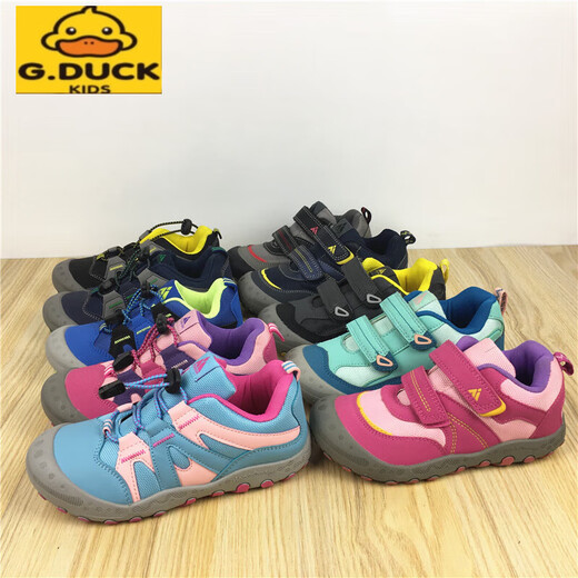 G.Duckkids zapatos de senderismo al aire libre para hombres y niñas en Europa String and Autumn Style y grandes zapatos deportivos antideslizantes para niños para zapatos de senderismo para niños B679 Modelo 8 Tamaño 34 21.5cm