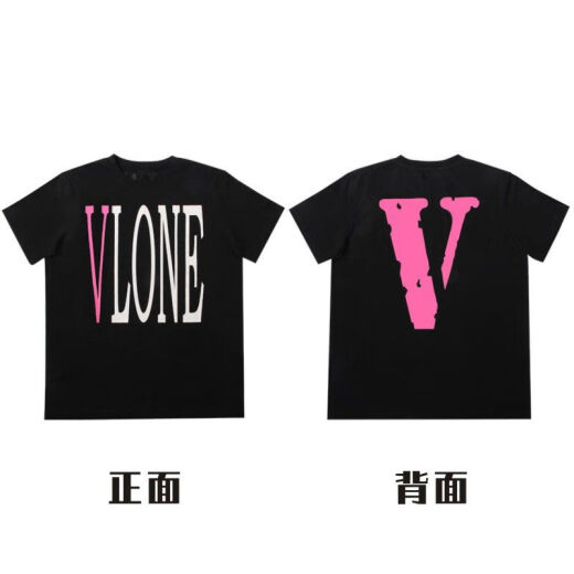 Zhidou Dou American Modemarke Vlon Jerry Big gegen kurzärmelige Nebel High Street Halbärmelige Paar Ins Sommer VTG Style T-Shirt 6187-Blacks-Code empfohlen 90-110jin [Jin gleich 0,5 kg]