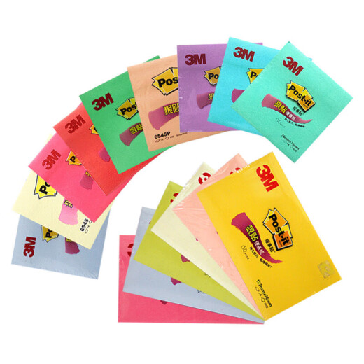 Publicaciones de Boletín de 3M/Libro de mensajes autoadhesivos/nota pegatinas/calcomanías de memo/oficina/revisión/examen/suministros de estudio 655S-2PK-1 azul y amarillo 2 libros en total 180 imágenes