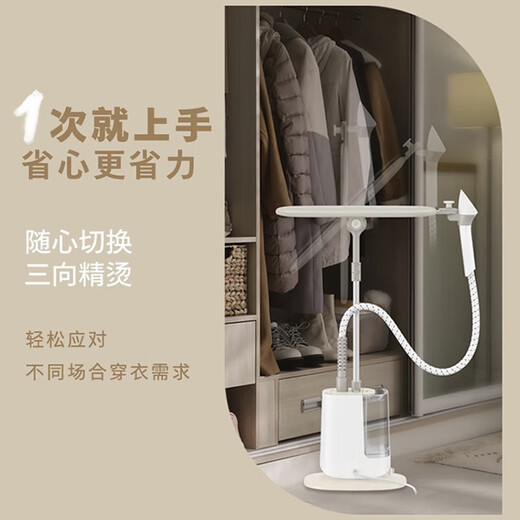 飞利浦（PHILIPS）蒸汽挂烫机 家用熨烫机 强力单杆带板灵动烫头6档蒸汽立式手持挂烫机带熨烫板 STE1050/10