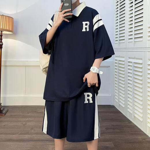 
Jianfang big children's clothing for men aged 12 to 15 years old short-sleeved middle school students T-shirt for summer POLO shirt suit for boys 12-15 years old 5012 green short-sleeved + shorts 10XL m 70-100Jin [Jin equals 0.5 kg]