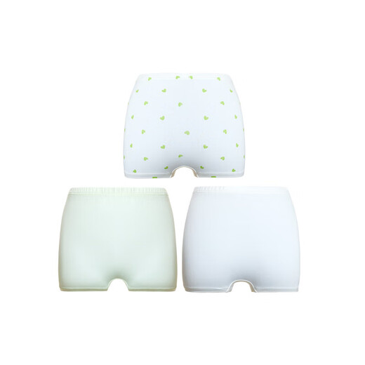 AIMER Los niños adoran la ropa interior infantil de la niña modal de la esquina plana modal 3 parejas de ropa interior femenina AK123B673 Green White 120