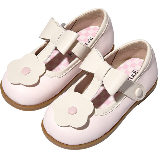 Carter Rabbit Children's Shoes Autumn Baby Princess Shoes Soft Sole Fashionable British Small Leather Shoes Girls Banquet Shoes White Black 25 Inner Length 15.5cm Foot Length 14.3-14.9