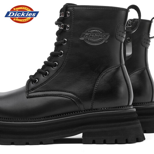 Dickies Martin Boots Men's Boots Spring Boots Men's Couple Heightening Thick Sole British Work Boots Versatile Men's Shoes Black 40