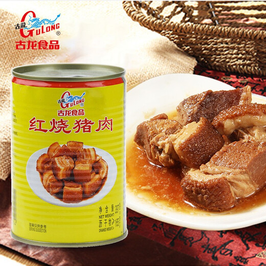 Gulong braised pork can 397g ready-to-eat cooked pre-made vegetables noodles mixed rice hot pot partner