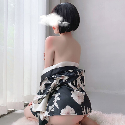 High-End sexy Kimono Pyjamas Sexy Unterwäsche Frauen extremer Verführungsuniform-Set Japaner Stil Walnuss Open-End-Freie können außerhalb Paare getragen werden, um Sex zu stimulieren, und Ekstase-Büro kann eingesetzt werden.