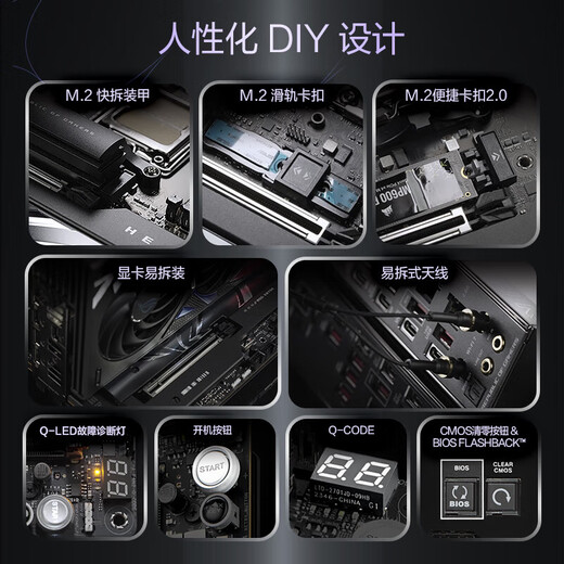 ROG CROSSHAIR X870E HERO motherboard DDR5 supports AMD CPU 9900X/9950X/9800X3D (AMD X870E/socket AM5) X870E HERO